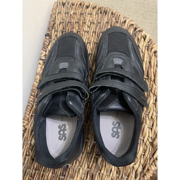 SAS Z1581 Womens Black Leather TMV Strap Walking Shoes Made In The USA 8.5 M - Picture 4 of 8